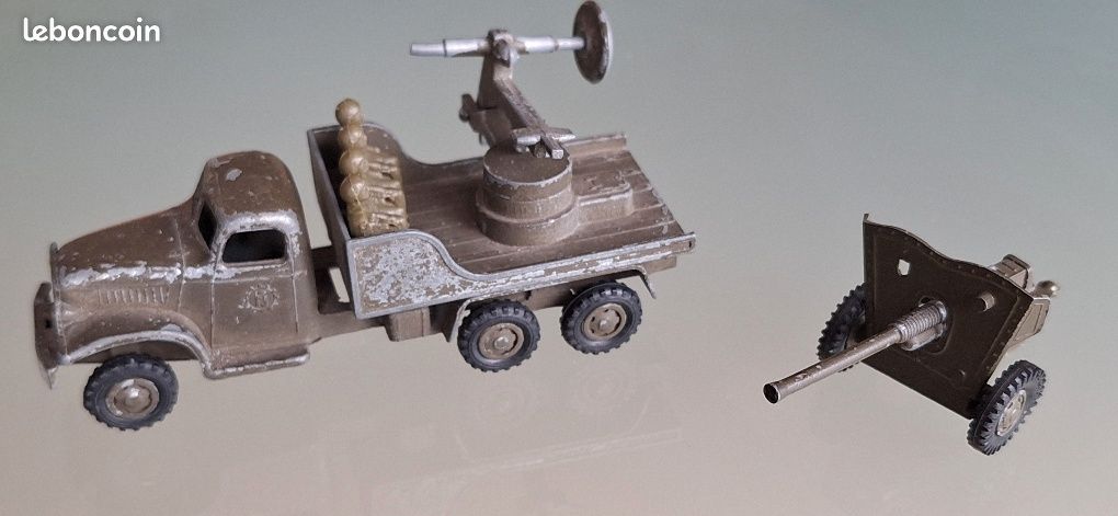 Vieux Tippco Tôle Militaire Camion Avec Flak Phare pour