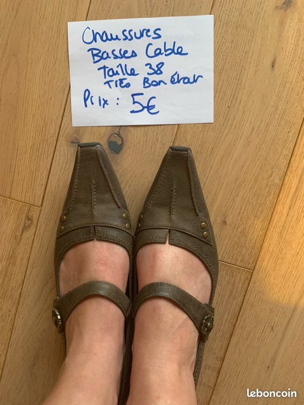 Chaussures basses Câble grises T38 très bon état (image 3)