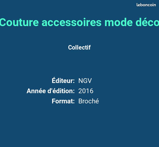 Couture accessoires mode déco - Collectif (image 2)