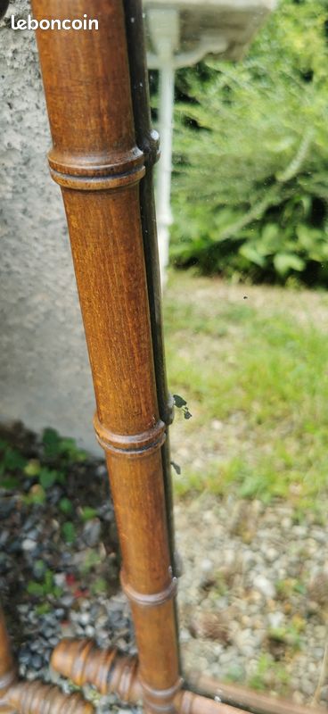 Miroirs anciens en bois façon bambou (image 4)