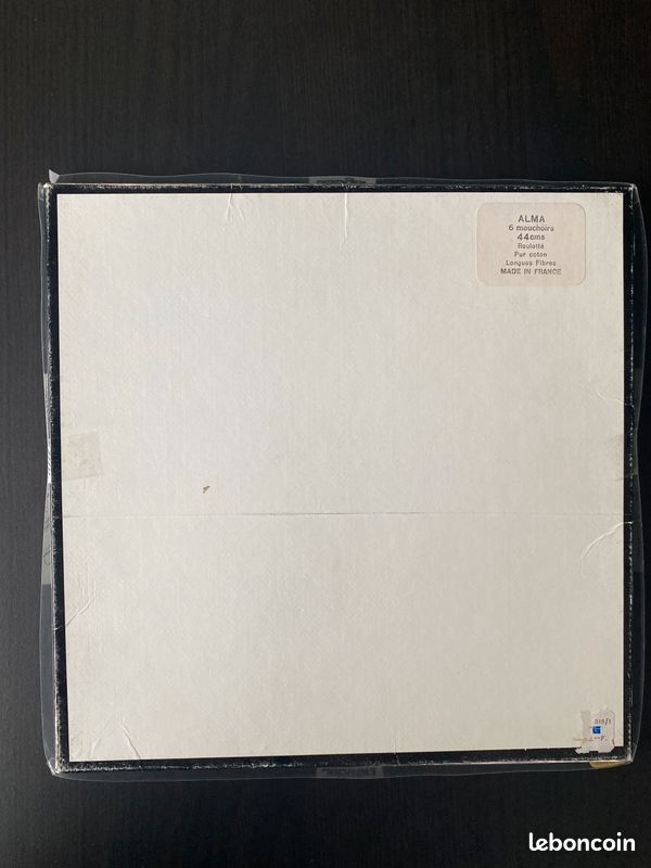 Coffret 6 mouchoirs anciens coton NEUF (image 8)
