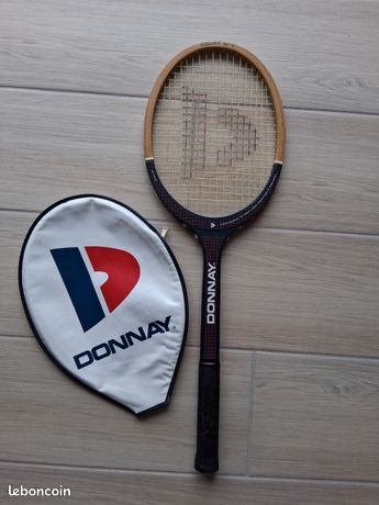 Raquette De Tennis Bois Vintage Donnay Finalist – Avec Housse, Déco Rétro