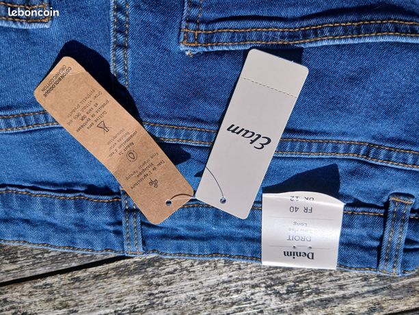 Jean Noir Etam Avec Élasthanne – Taille UK 14 (EUR 42), Style Inhabituel, Neuf Sans Étiquette