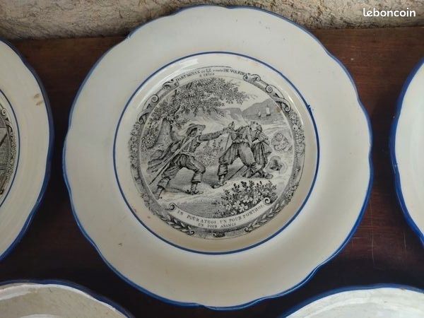 5 assiettes parlantes Mousquetaires HB de Choisy le roi (image 4)