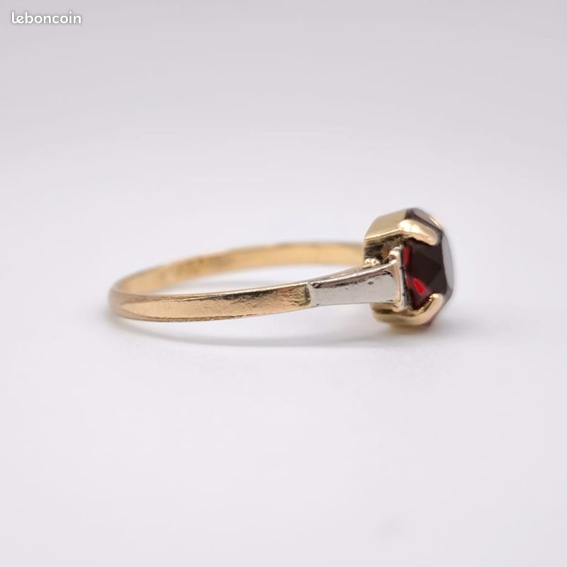 Bague Décor En Pierre, Plaqué Or / Argent Massif - Occasion - Bon état