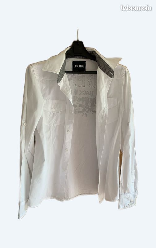 Chemise blanche manches longues taille 14 ans (image 1)