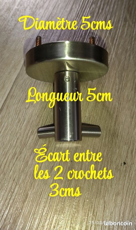 A SAISIR 9 PATÈRES PORTE MANTEAU OU SERVIETTES VÉRITABLE ACIER INOXYDABLE 8e/pièce (image 2)
