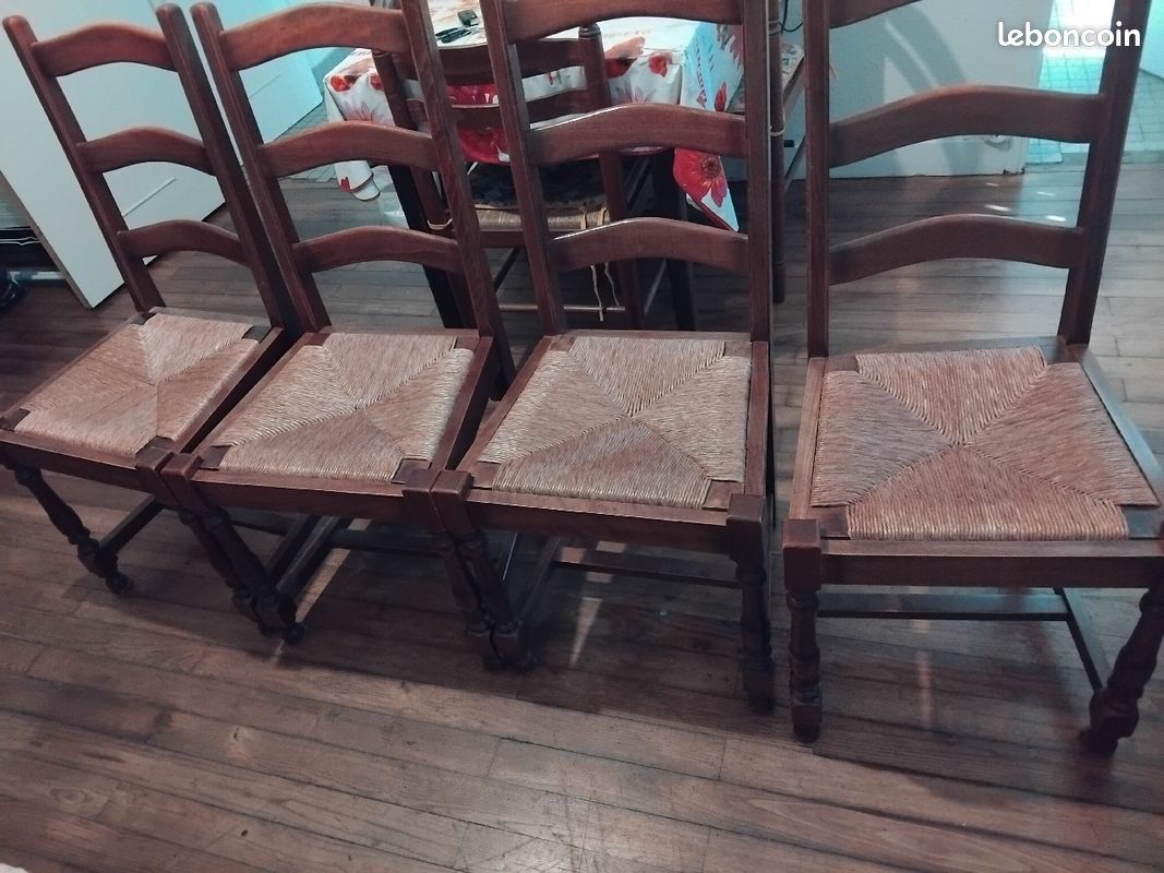 4 chaises paille (image 1)