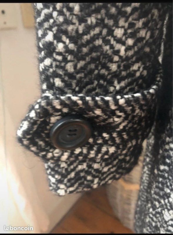 Manteau Max Mara noir et blanc (image 3)
