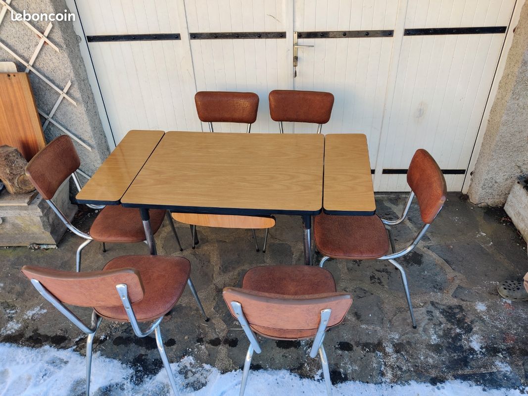 Ensemble Table Formica + 6 Chaises Skaï (image 4)
