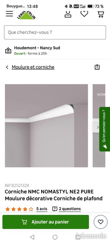 10 corniches polystyrène 2m à peindre (image 1)