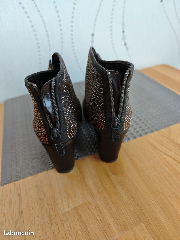 👢 Bottines femme marron à strass – Vice Versa (image 5)