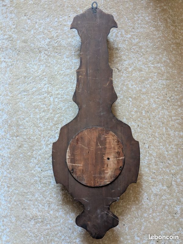 Ancien thermomètre et baromètre mural en bois (image 6)