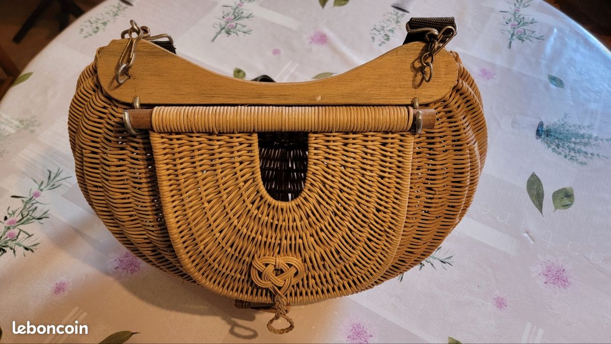 Panier de poisson vintage classique, pêcheur en osier Cage des pièges