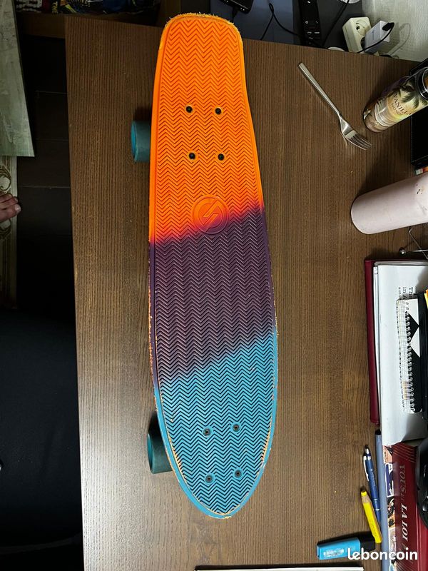 Skateboard City Cruiser Rollet Orange Vintage Gommes Et Roues
