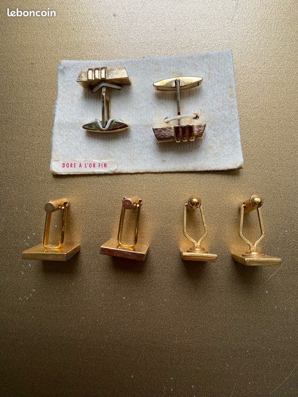 Lot De 4 Paires De Boutons De Manchettes Anciens - Occasion Très Bon état