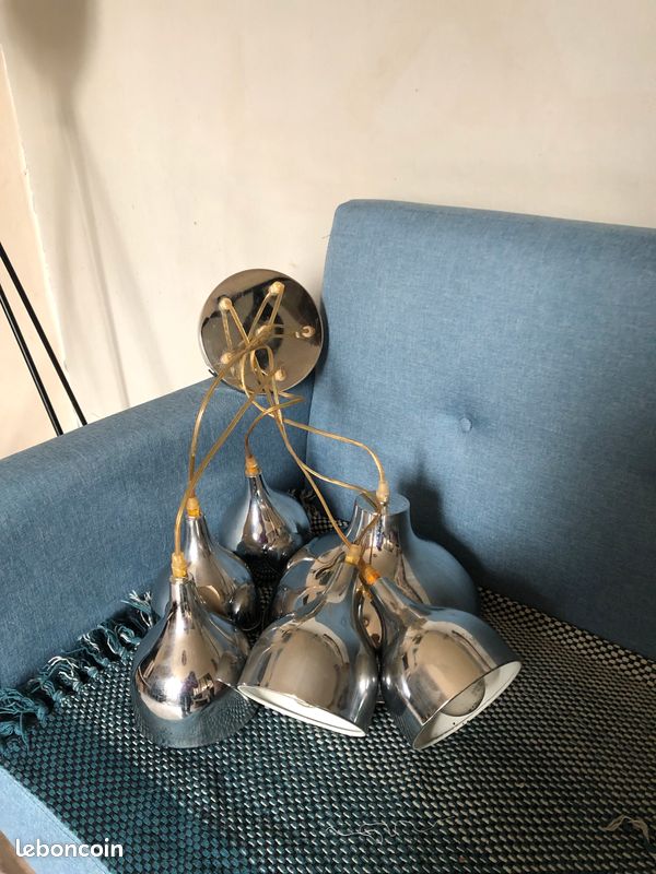 Lustre plafonnier en chrome (image 4)