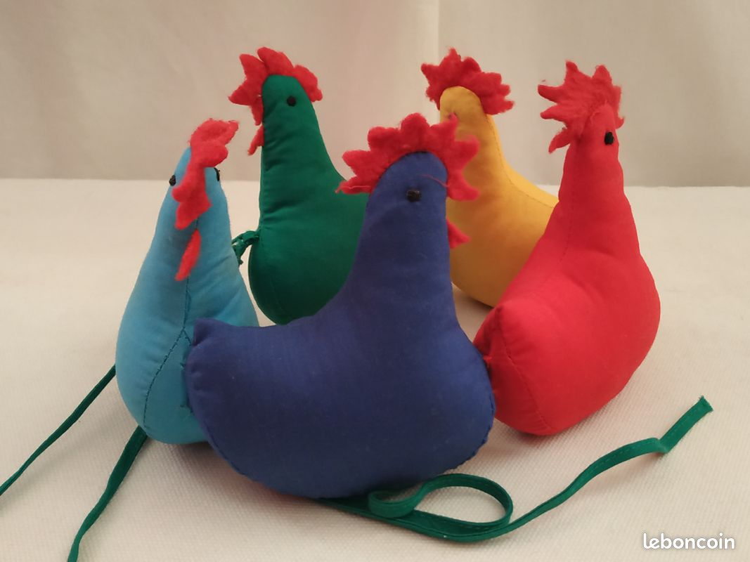 COROLLE Hochet clown grelot interne, grenouille hochet interne, série de farandole de poules (image 8)