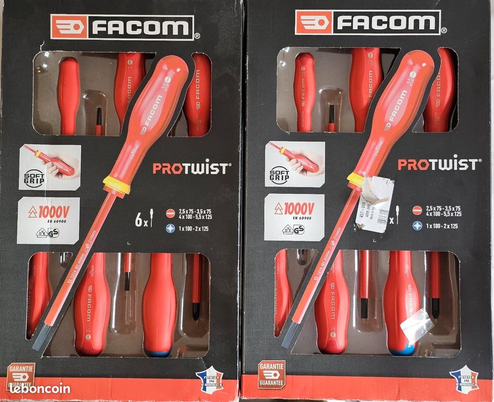 Lot De Tournevis Facom, Acier, état D'occasion Fonctionnel
