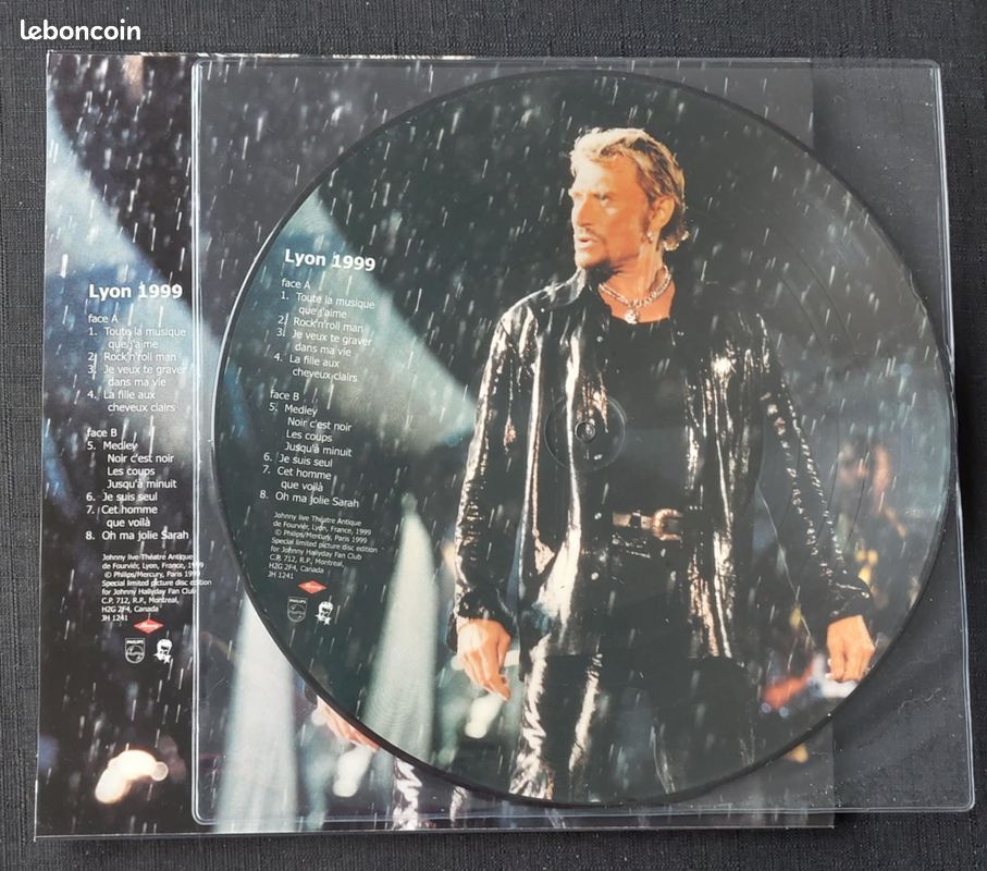 Johnny hallyday vinyle 33 tours picture lyon 1999 (image 2)