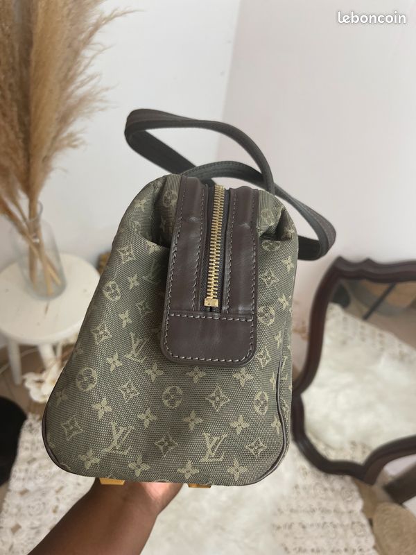 Sac Louis Vuitton Joséphine vintage en lin vert (image 5)