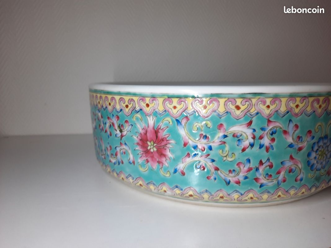 Ancienne Jardiniere Chinoise Porcelaine (image 5)