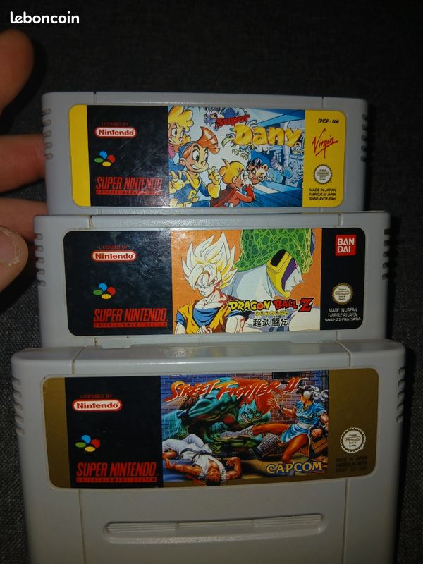 Lot De 3 Jeux SNES Complets – Mario Paint Et Autres – Bon état