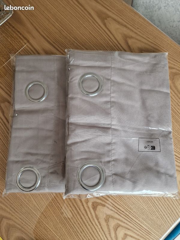 2 paires Rideaux dressing gris (image 2)