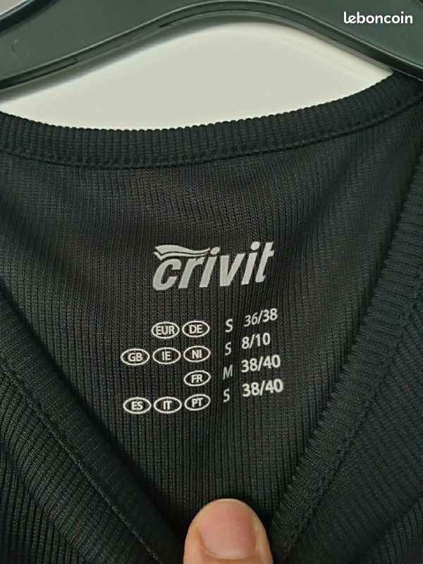Débardeur De Sport Crivit - Taille 36/38, Gris - Occasion Très Bon état