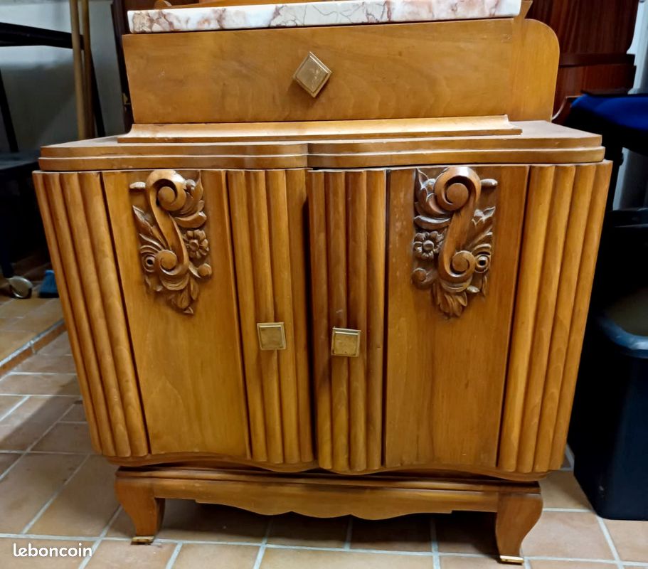 Table de chevet avec marbre (image 1)