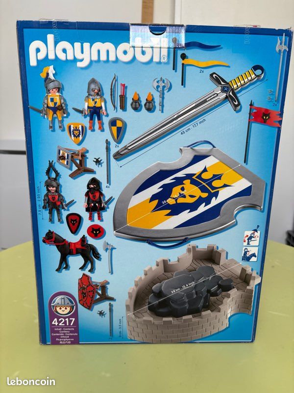 Figurine PLAYMOBIL Chevalier Or Noir & Bleu - Moyen-Âge - L42127 - Occasion