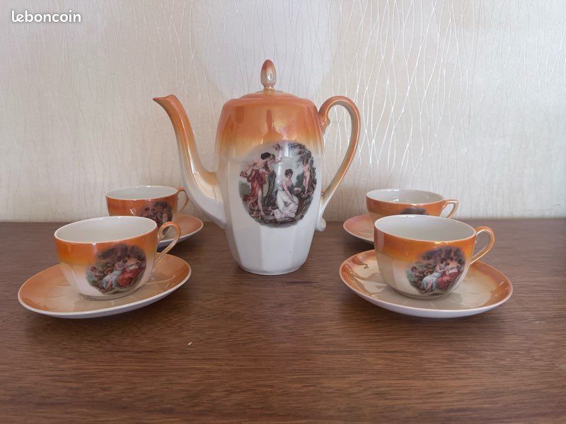Cafetière / théière en porcelaine art deco (image 1)