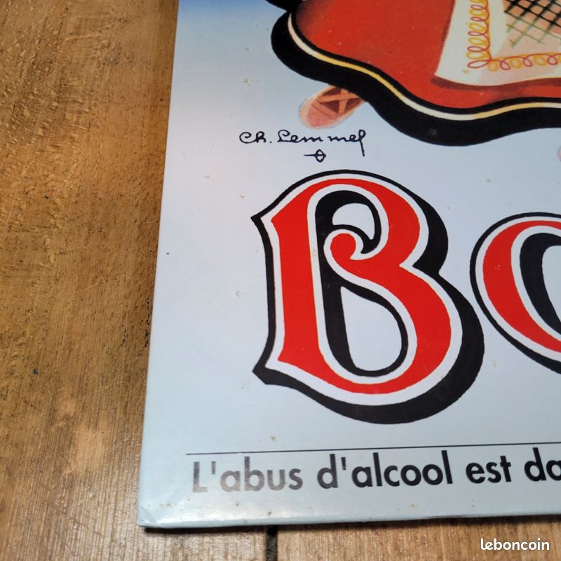 Enseigne Publicitaire Vintage En Carton Litho - Soda, Bière Racine Papa, 27x9cm, Occasion