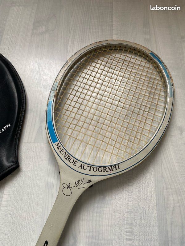 Raquette De Tennis Vintage John McEnroe Mad Raq Boston - Taille Poignée 4 1/2, Collector Rare