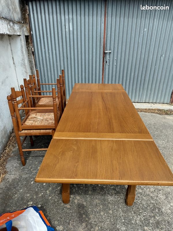 Table avec rallonge et chaises (image 4)