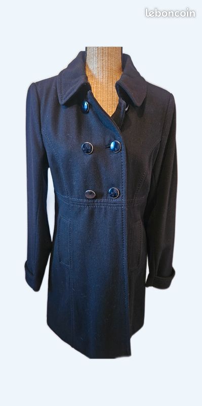 Manteau 3/4 noir (image 1)
