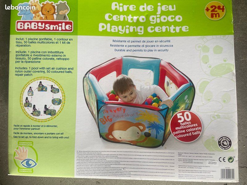 Aire De Jeux Oxybul Avec 50 Balles – Parc Bébé Pliable 81 Cm – Dès 6 Mois à 2 Ans – Intérieur Et Extérieur