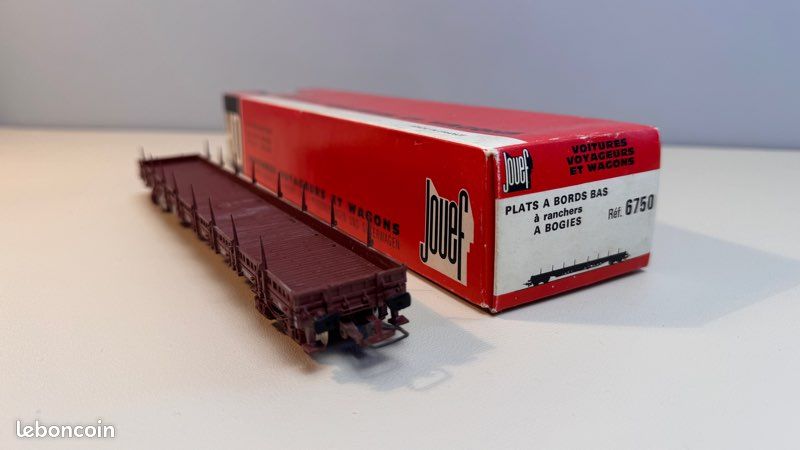 Wagon Plat Jouef HO + Conteneur SNCF – Occasion Bon état