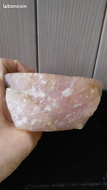 Quartz rose cendrier n°2 dimensions: 13,5x11x5,5cm (image 4)