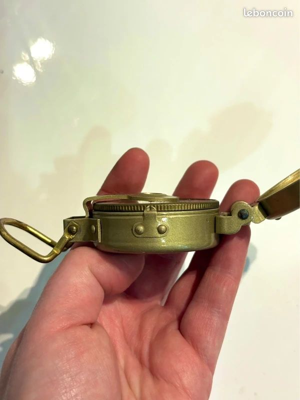 Boussole De Poche Vintage En Laiton Massif – Style Nautique Militaire – Neuf