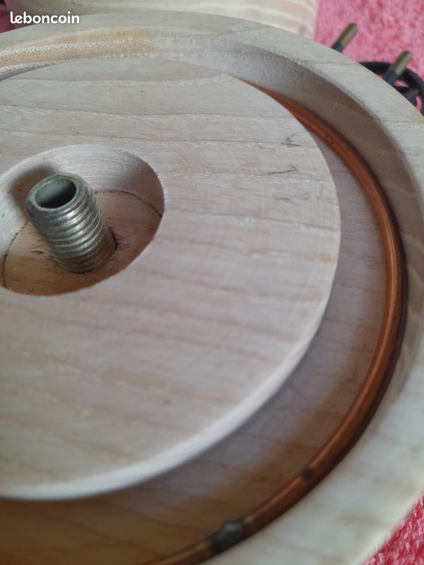 Pied de lampe, bois naturel x 3 (image 2)