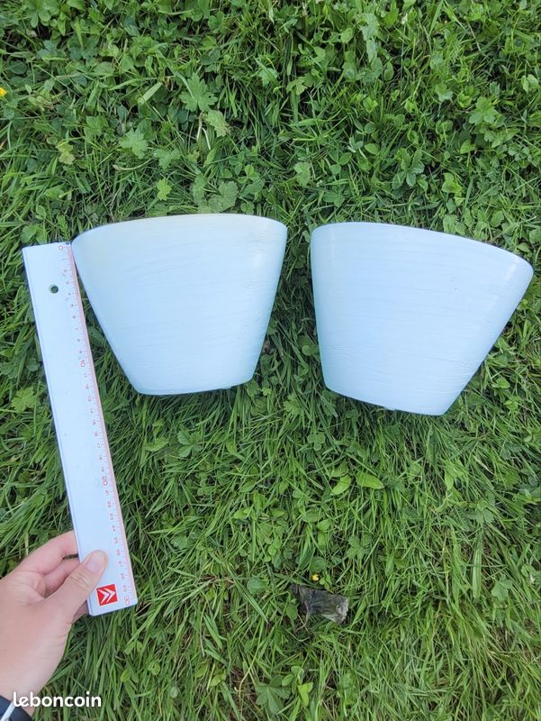 Cache pot blanc et rose (image 11)