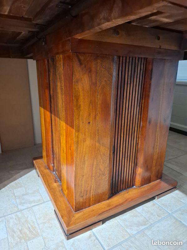 Table bois massif 130×130 + rallonge (image 3)