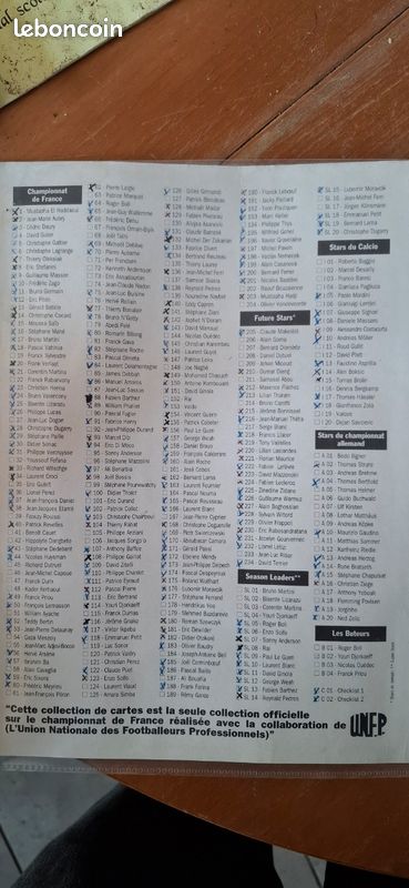 ALBUM COMPLET Panini 195 CARTES PREMIUM 1995 Viera (Rookie