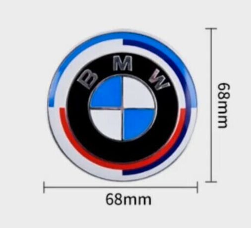 4x centre de roue cache moyeu jante BMW édition 50E anniversaire logo 68mm