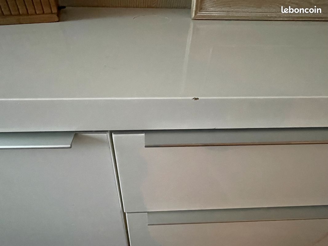 Bahut meuble blanc laqué (image 2)