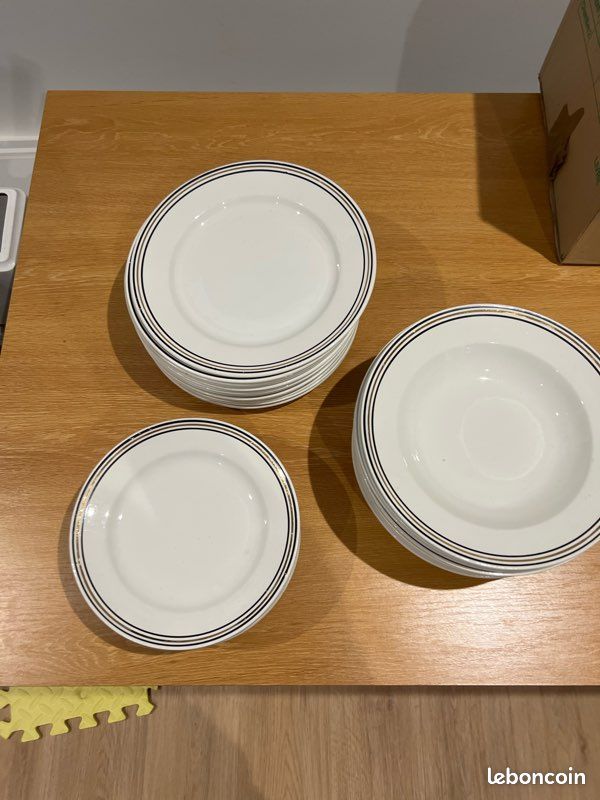 Service de vaisselle ancienne Nimy – style bistrot – lot complet (image 6)