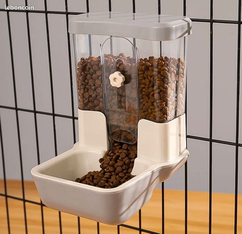 Distributeur Automatique Nourriture Et Eau Pour Chien/chat - 2 En 1 - Capacité 1.8L Nourriture + 800mL Eau - Sans électricité - Pour Maison, Voyage