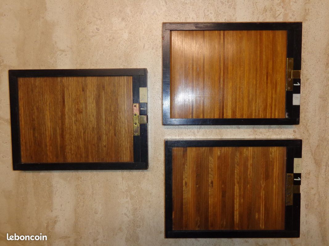 Lot De 2 Châssis En Bois Pour Chambre Photographique Ancienne - Format Grand