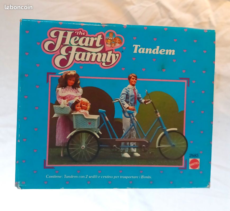 Set De Jeu Poupée Famille Doucoeur Heart Family Tandem #2 - Vintage Mattel, Occasion